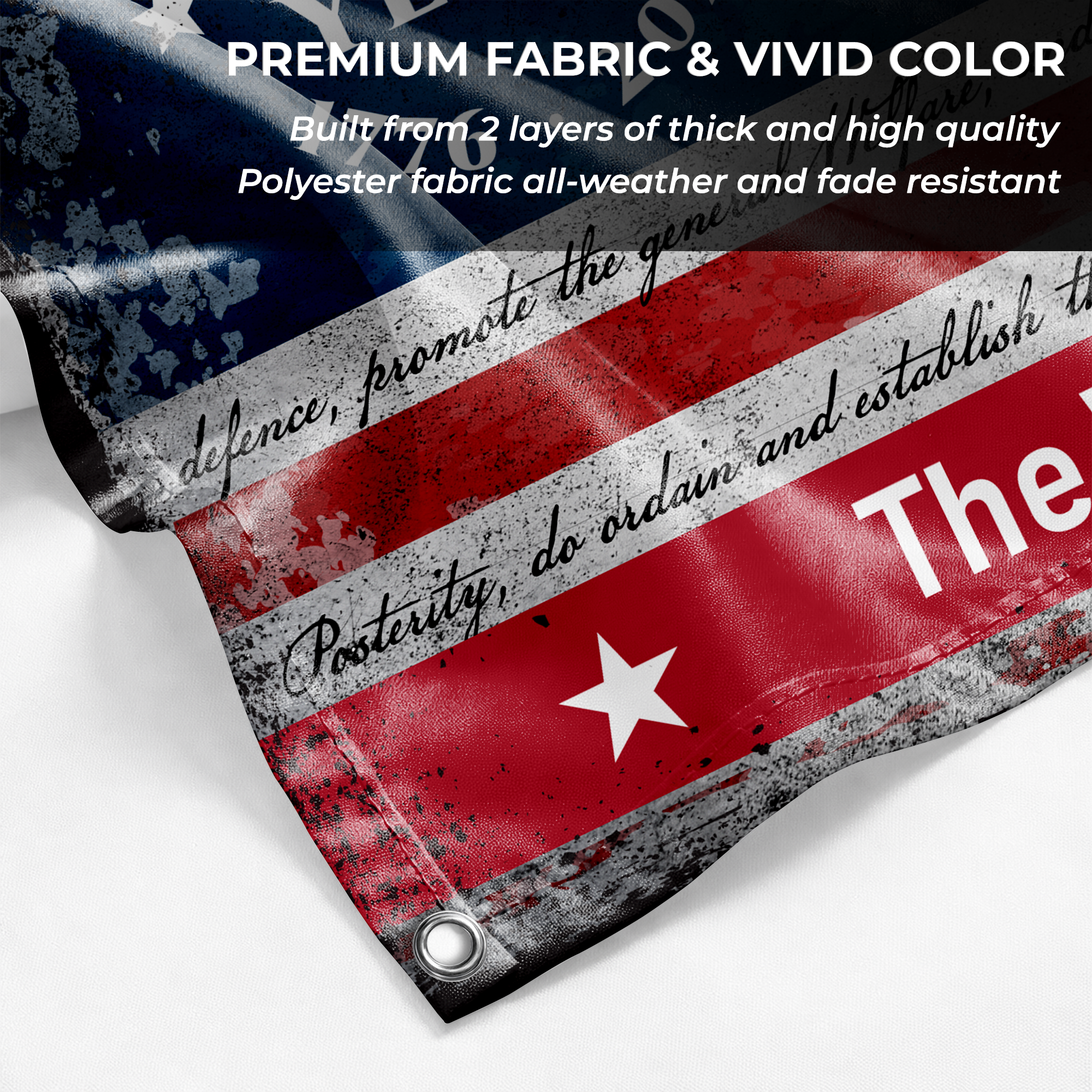 Personalized We The People 250th Anniversary House Flag