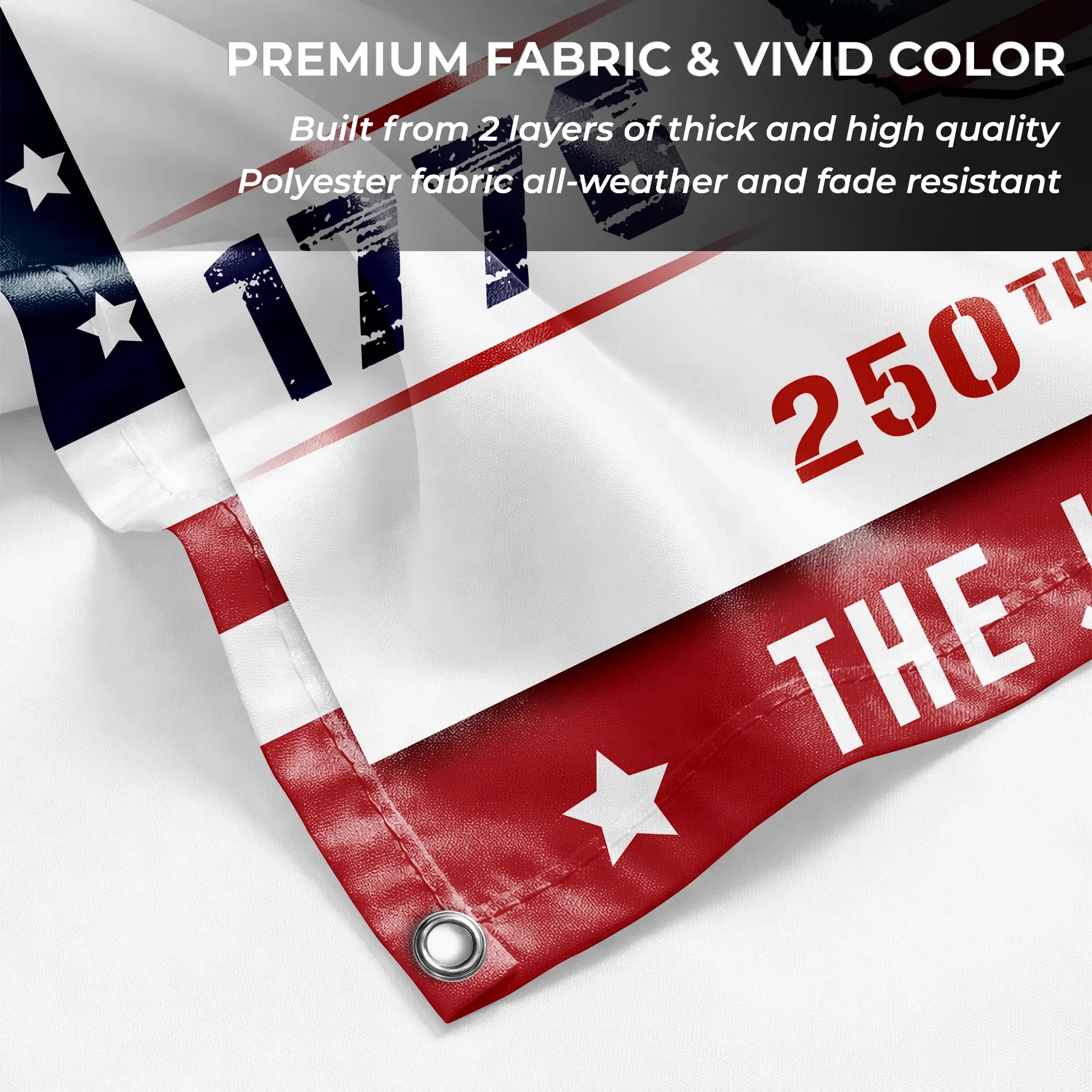 Personalized America 250th Anniversary USA Map House Flag