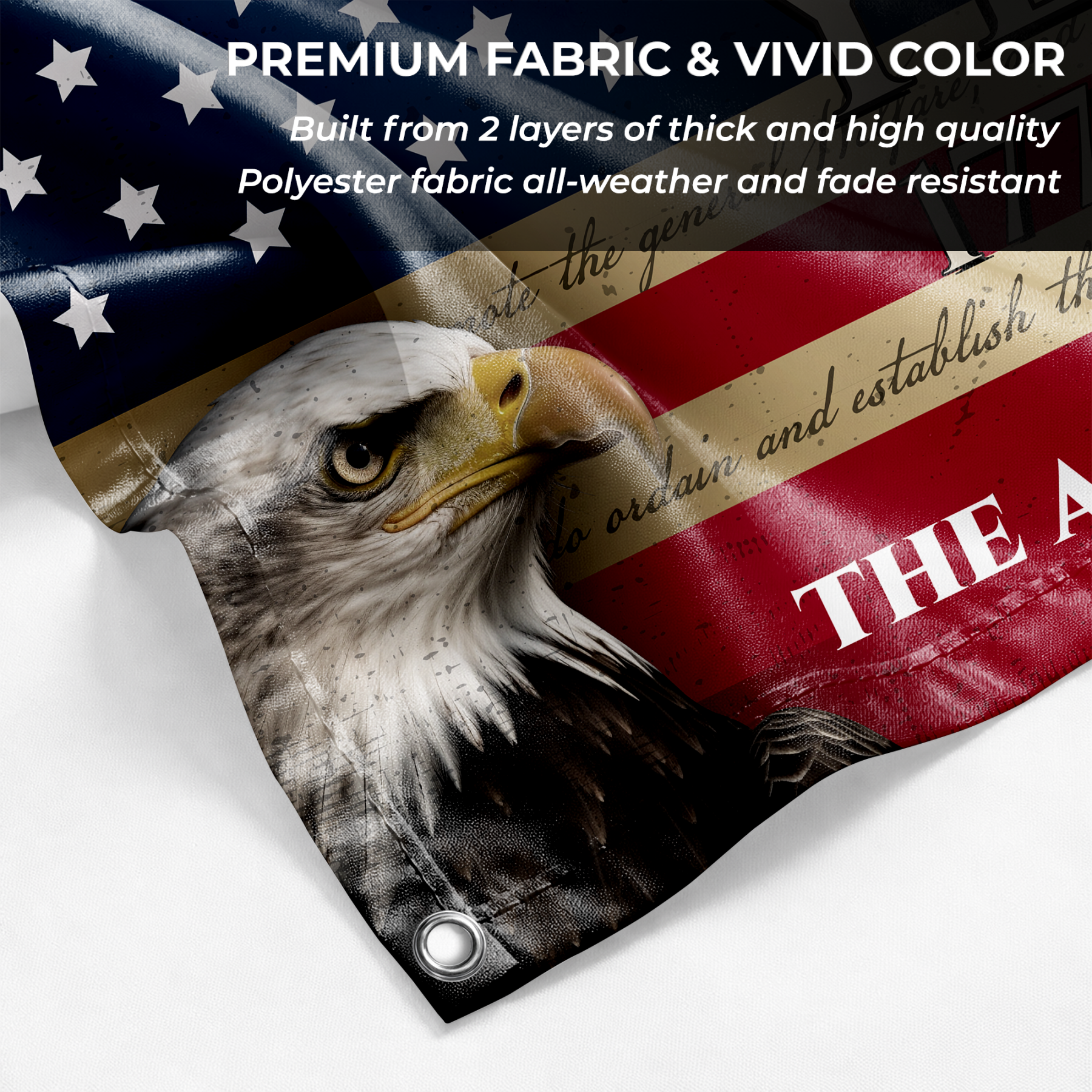 Personalized America 250 Years Eagle & Liberty House Flag