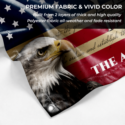 Personalized America 250 Years Eagle & Liberty House Flag