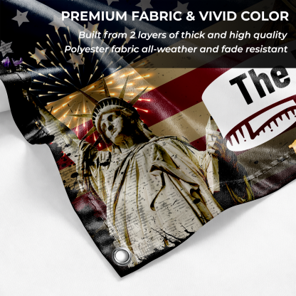 Personalized 250 Years of Freedom Patriotic House Flag