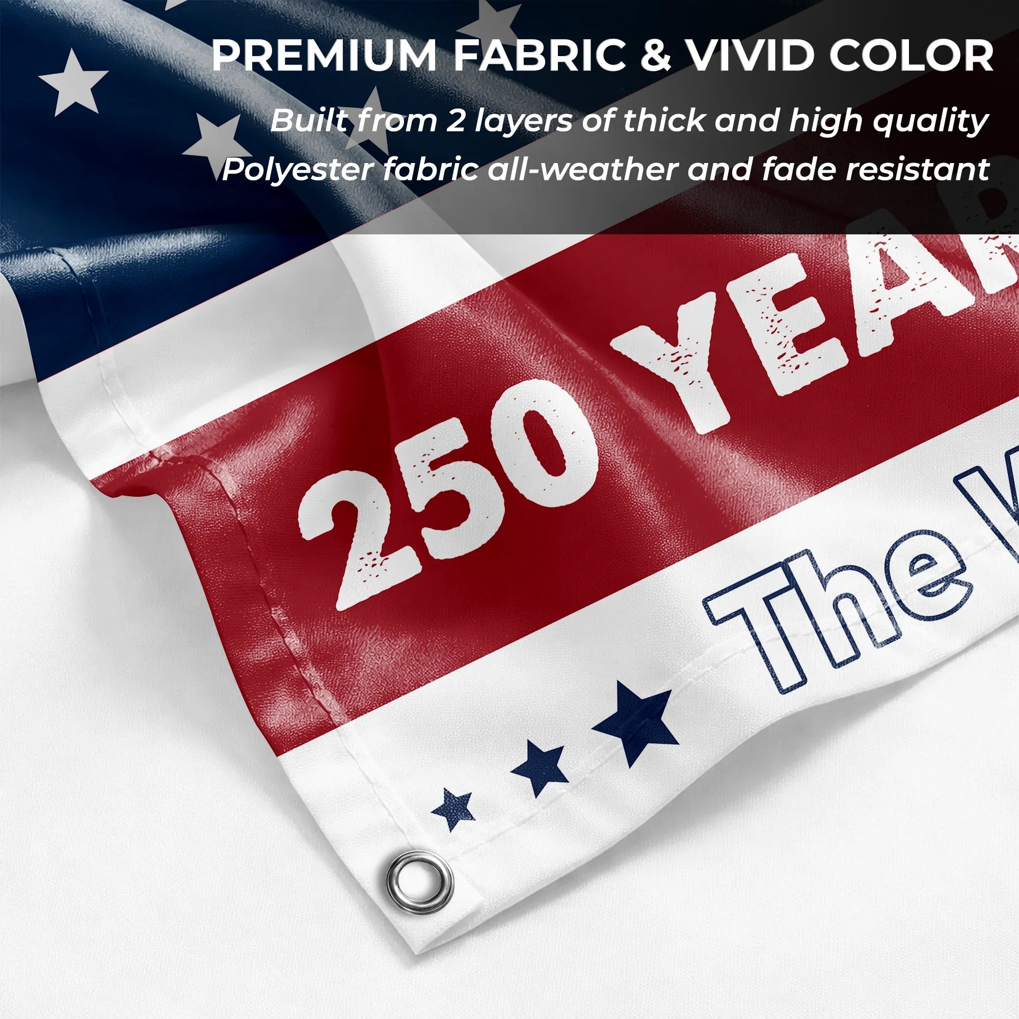 Personalized 250 Years of Freedom Eagle House Flag