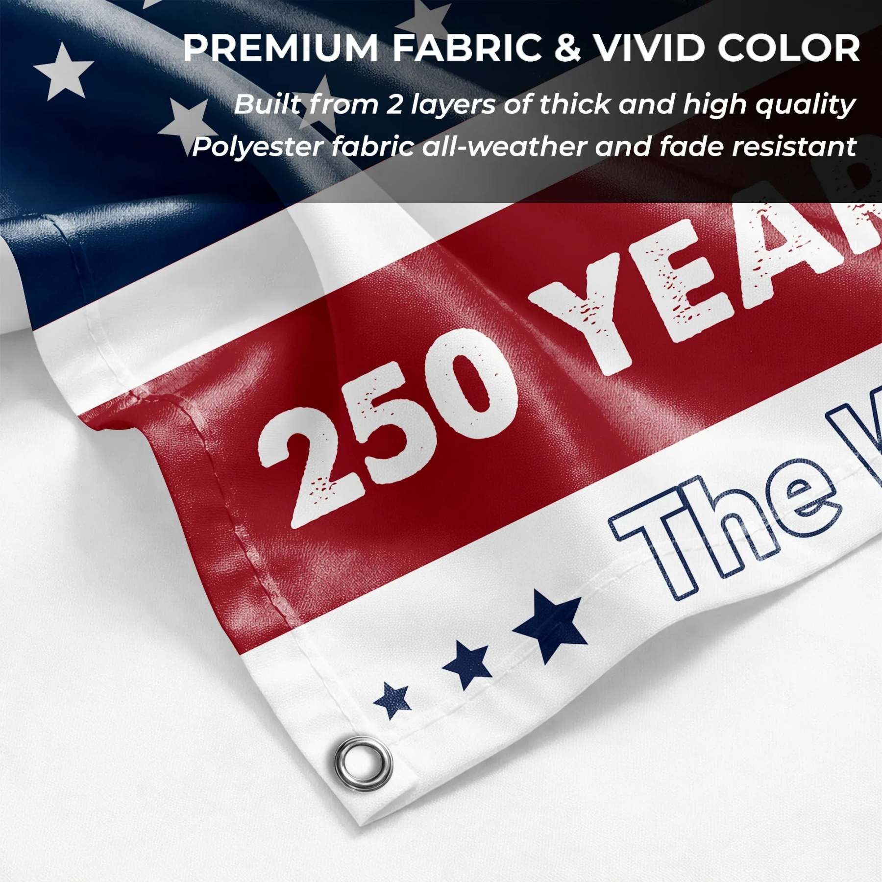 Personalized 250 Years of Freedom Eagle House Flag