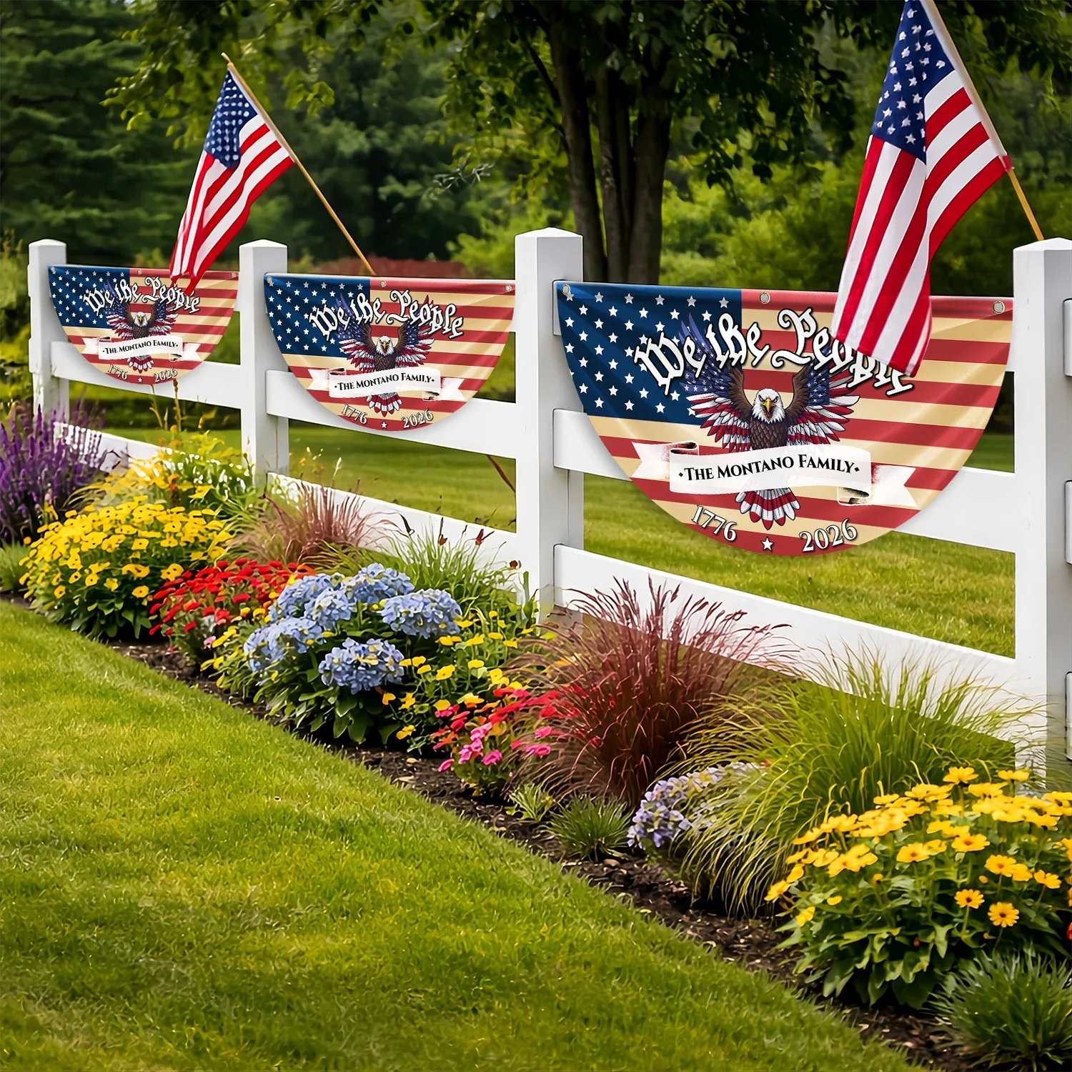 Personalized We The People Eagle Patriotic Fan Flag