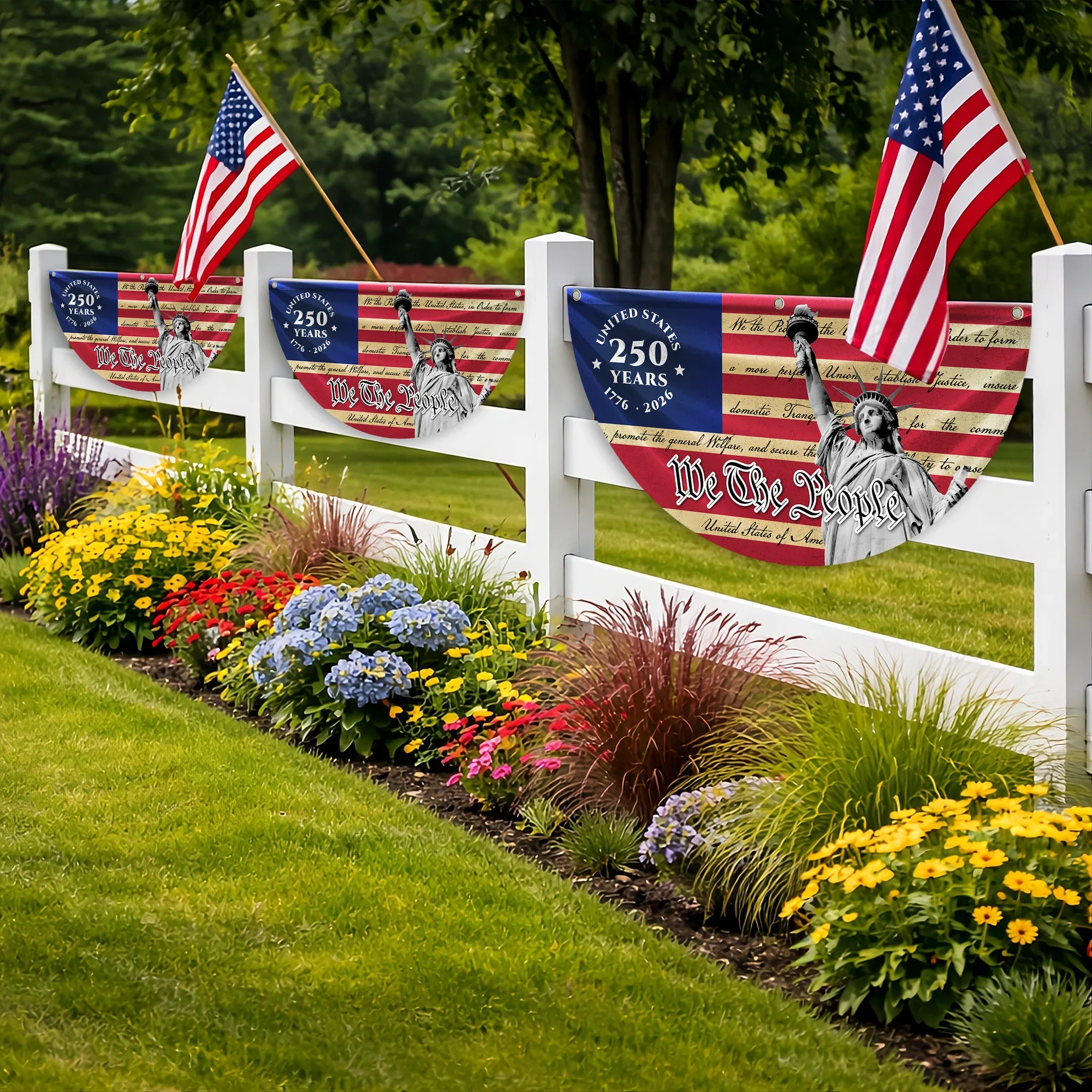We The People USA Constitution 250th Anniversary Fan Flag