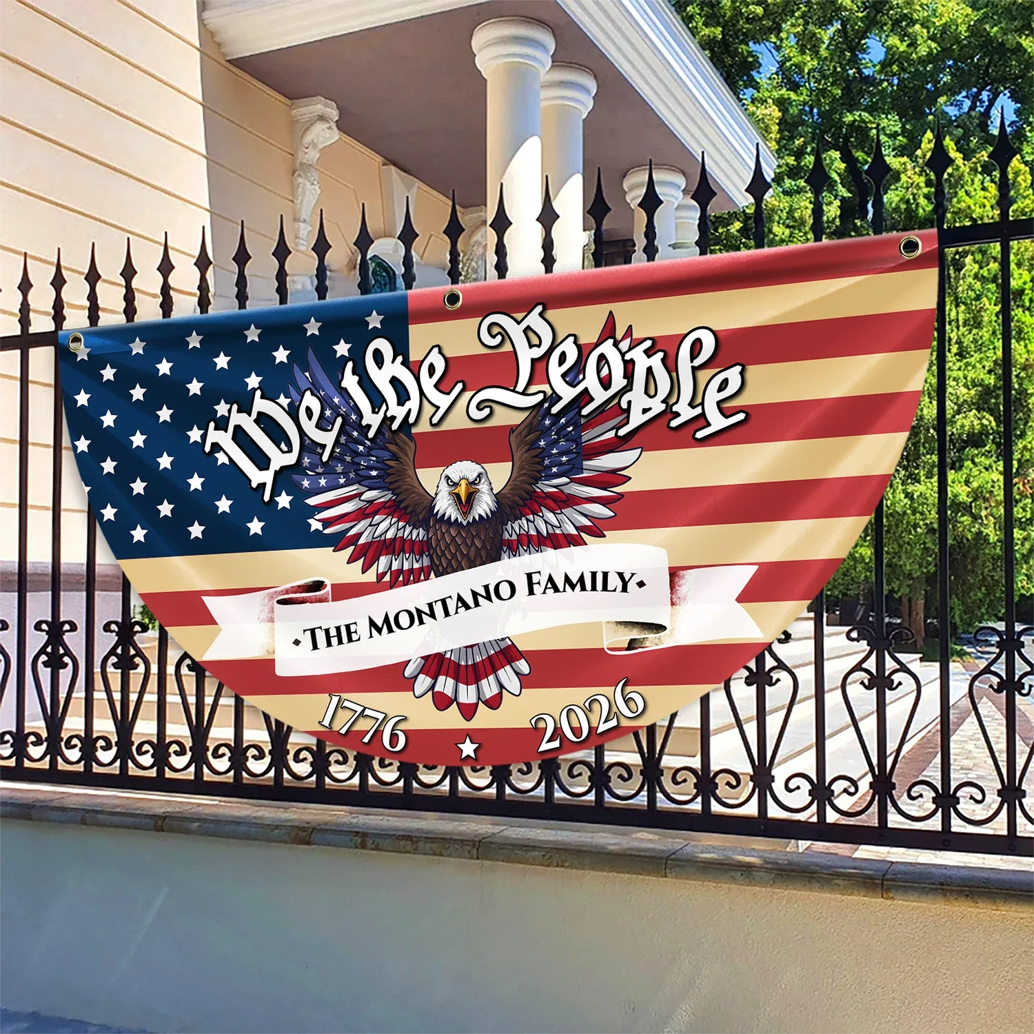 Personalized We The People Eagle Patriotic Fan Flag