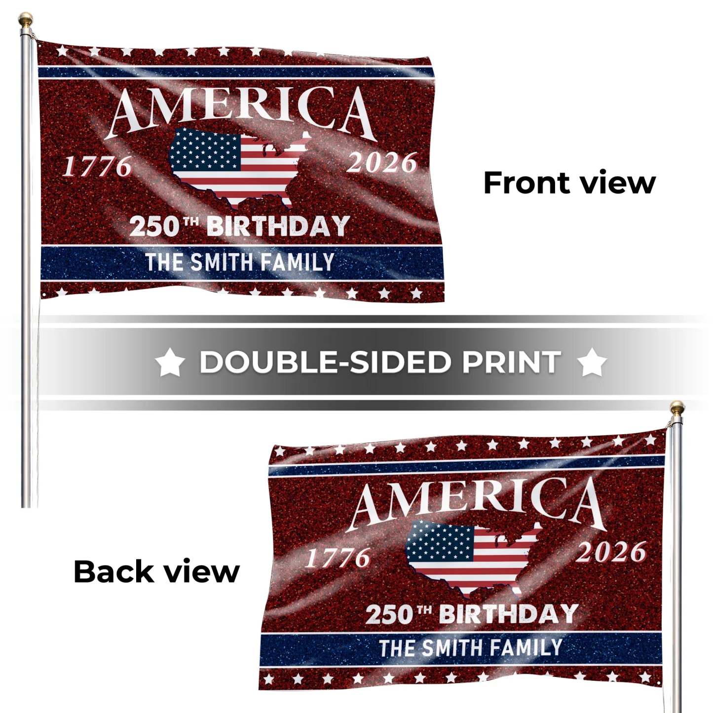 Personalized We The People Statue of Liberty House Flag America 250