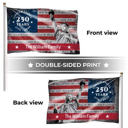Personalized We The People 250th Anniversary House Flag
