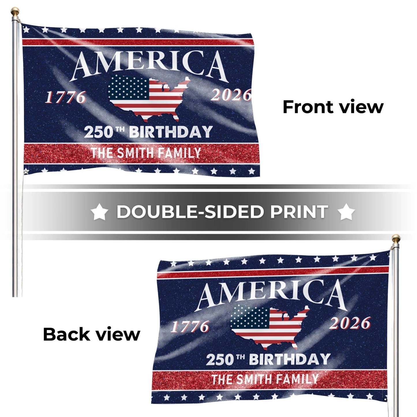 Personalized We The People Statue of Liberty House Flag America 250