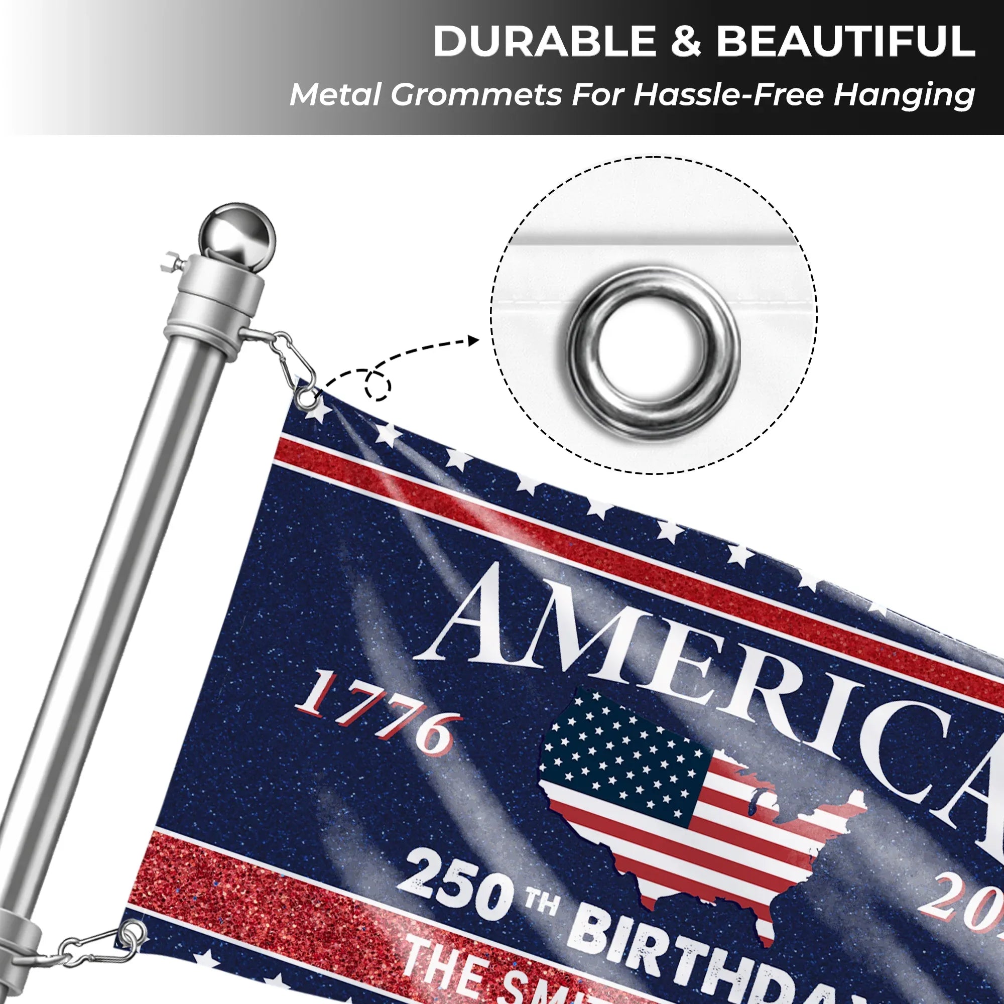 Personalized We The People Statue of Liberty House Flag America 250