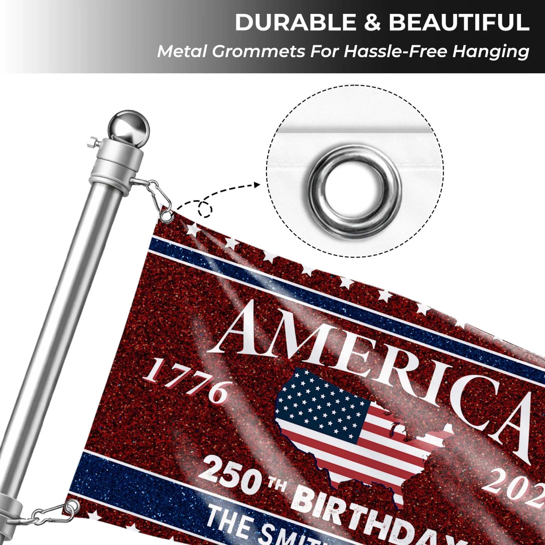 Personalized We The People Statue of Liberty House Flag America 250