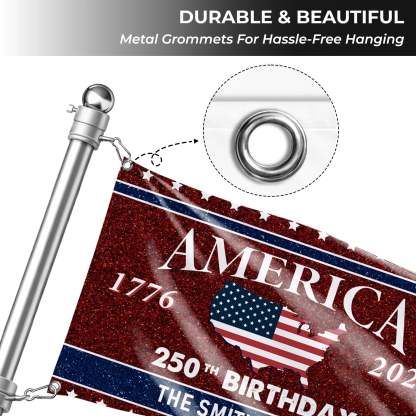 Personalized We The People Statue of Liberty House Flag America 250