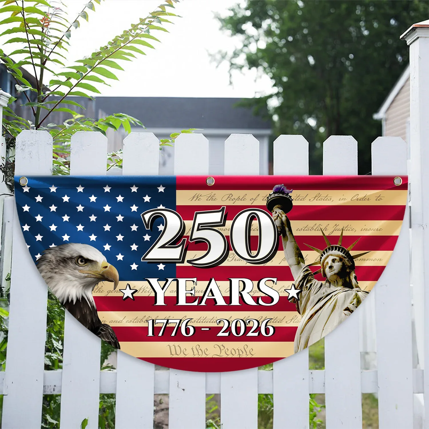 250 Years USA Constitution Patriotic Fan Flag