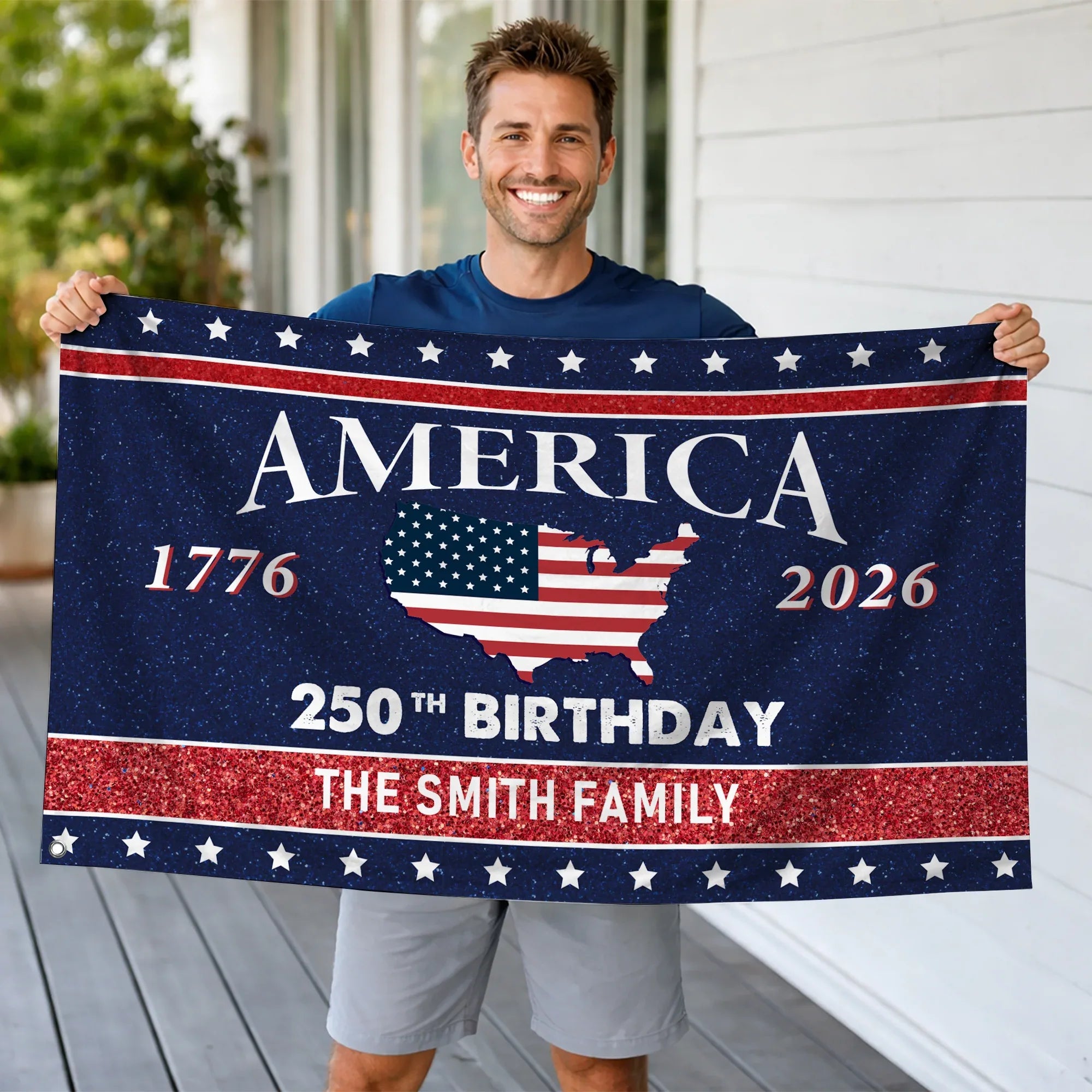 Personalized We The People Statue of Liberty House Flag America 250