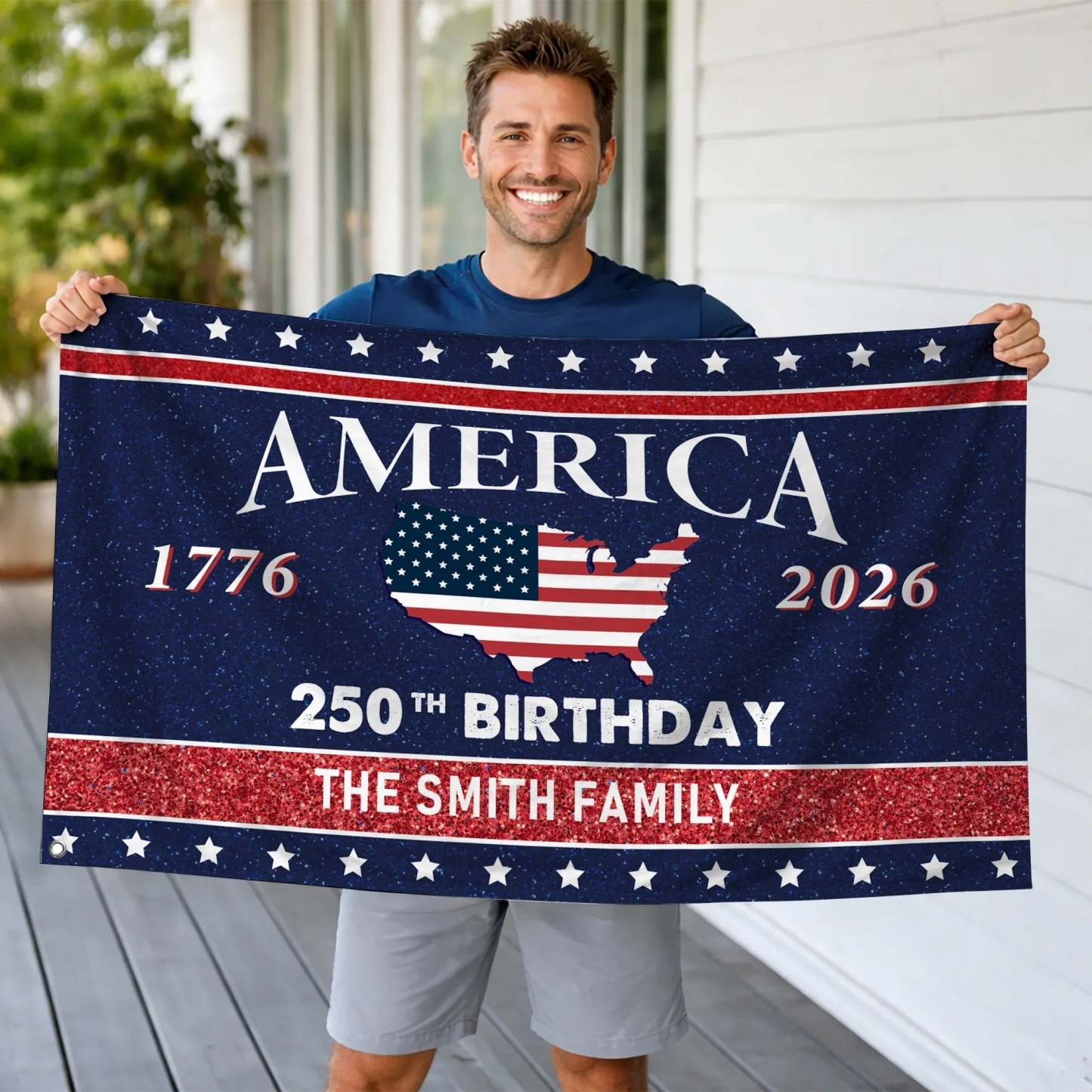 Personalized We The People Statue of Liberty House Flag America 250