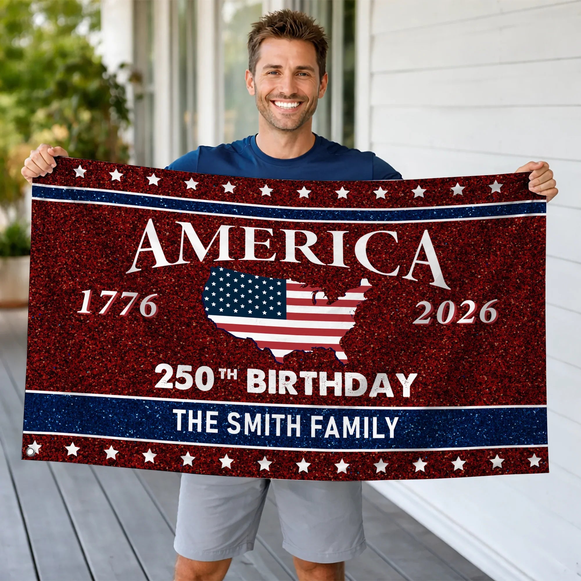 Personalized We The People Statue of Liberty House Flag America 250