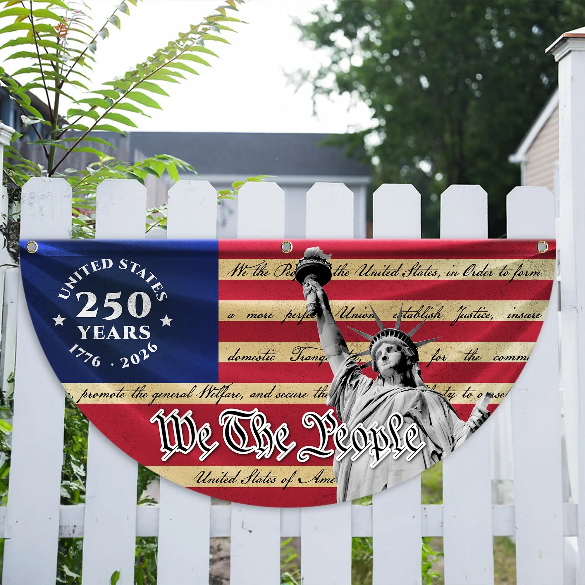 We The People USA Constitution 250th Anniversary Fan Flag