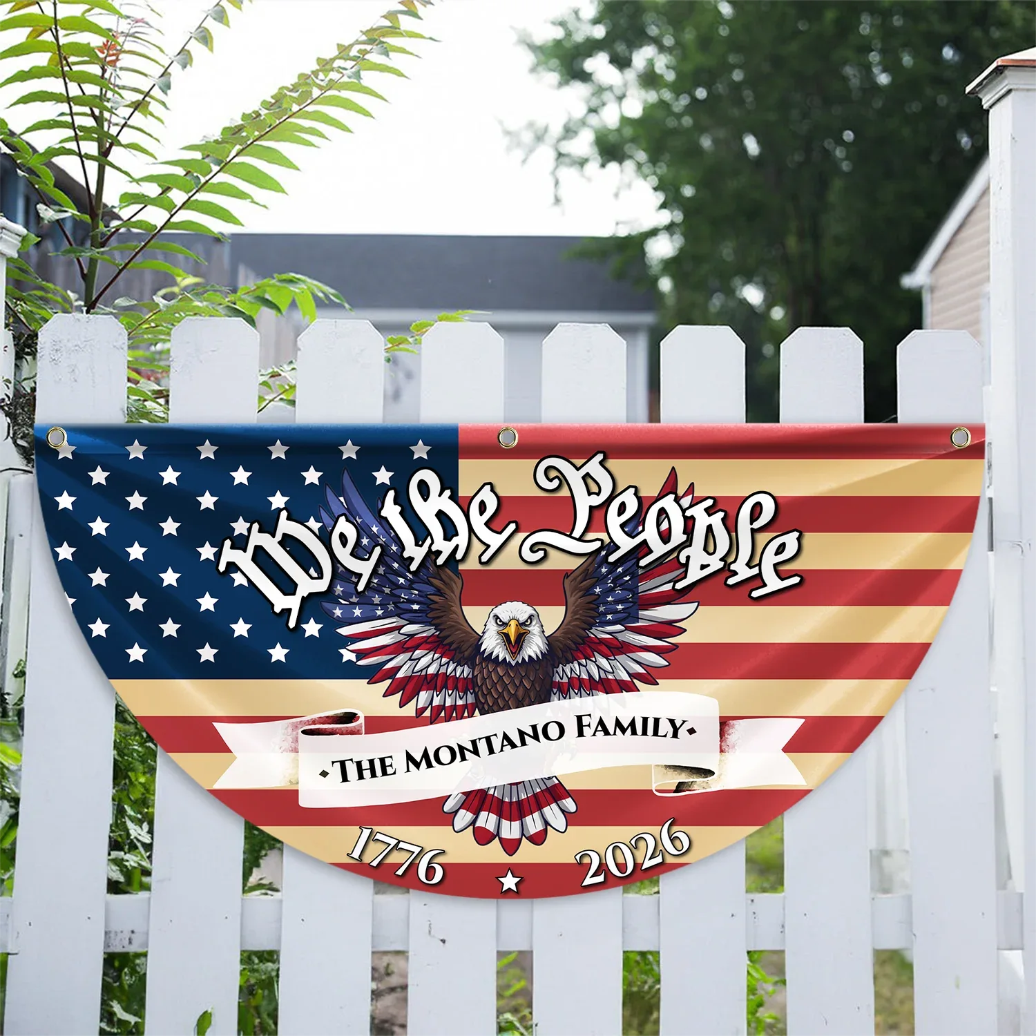 Personalized We The People Eagle Patriotic Fan Flag