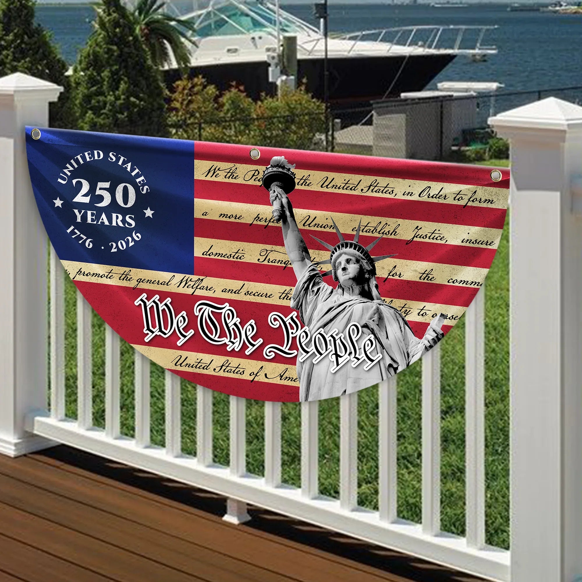 We The People USA Constitution 250th Anniversary Fan Flag