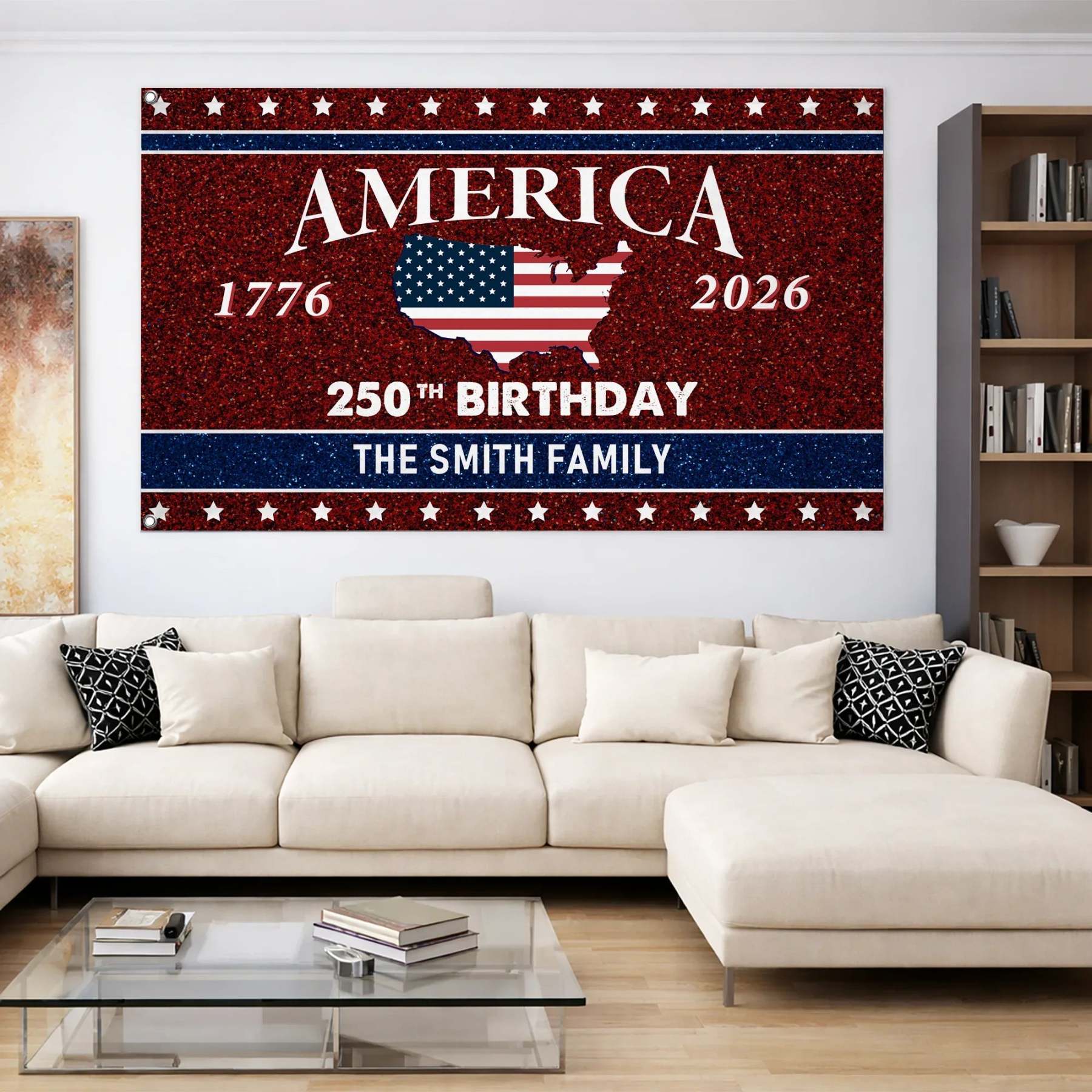 Personalized We The People Statue of Liberty House Flag America 250
