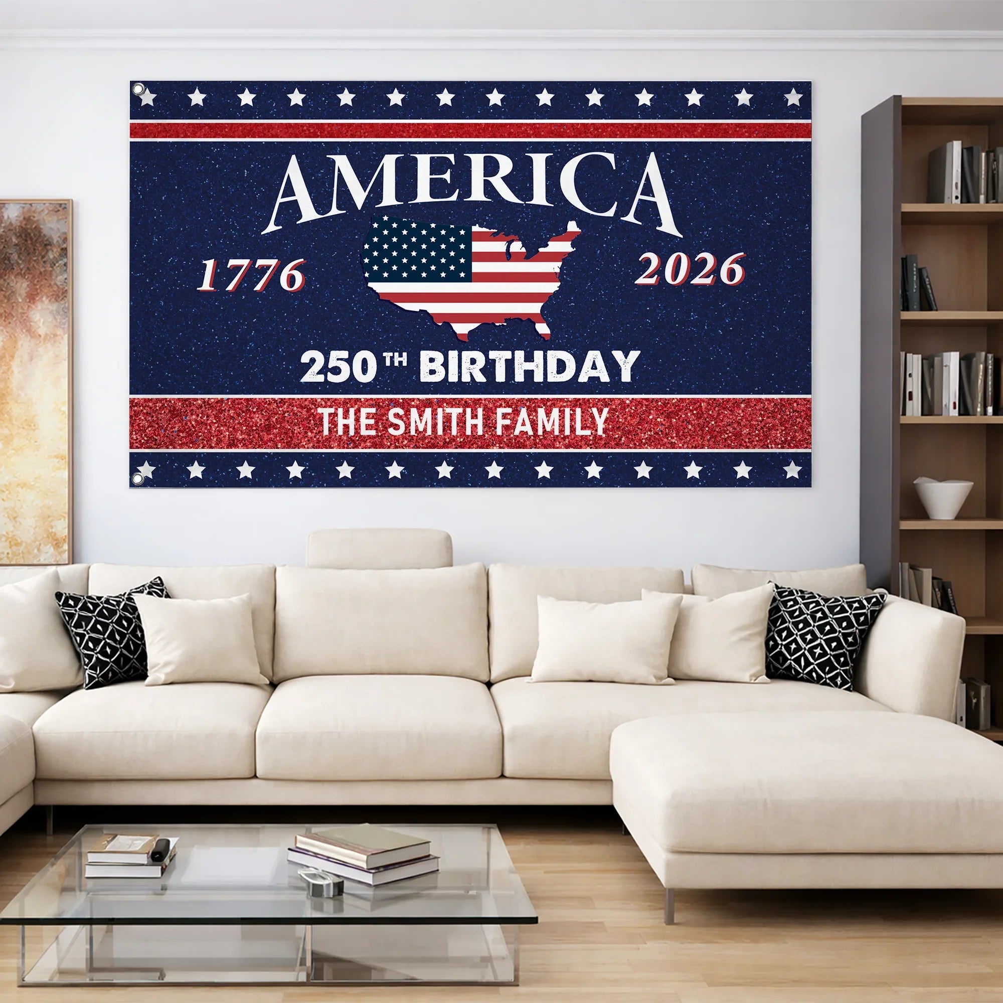 Personalized We The People Statue of Liberty House Flag America 250