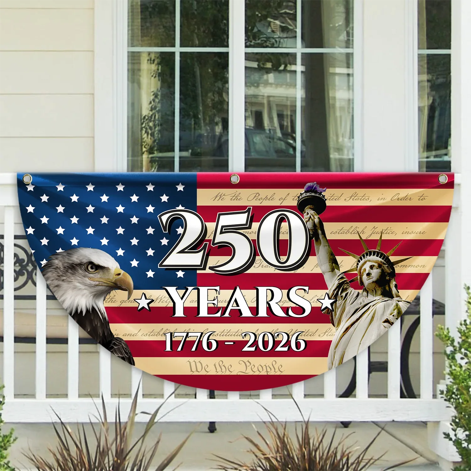 250 Years USA Constitution Patriotic Fan Flag