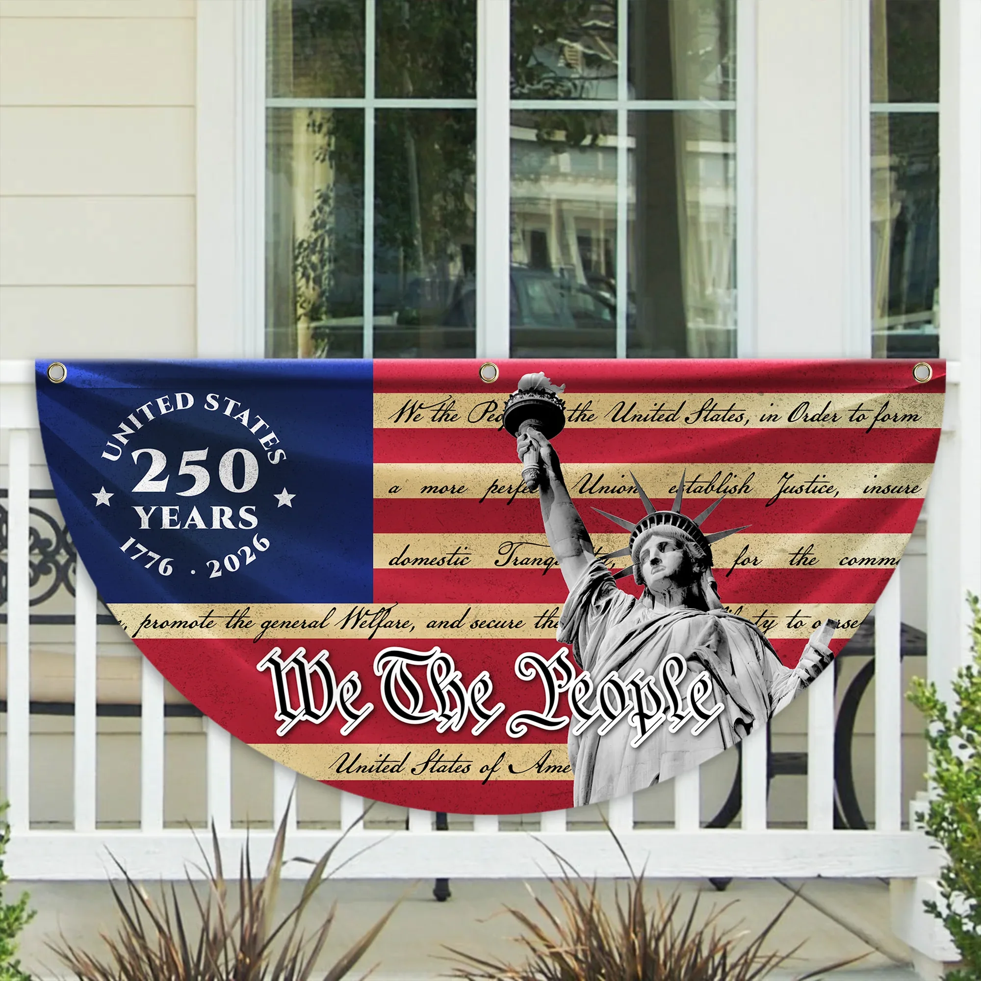 We The People USA Constitution 250th Anniversary Fan Flag