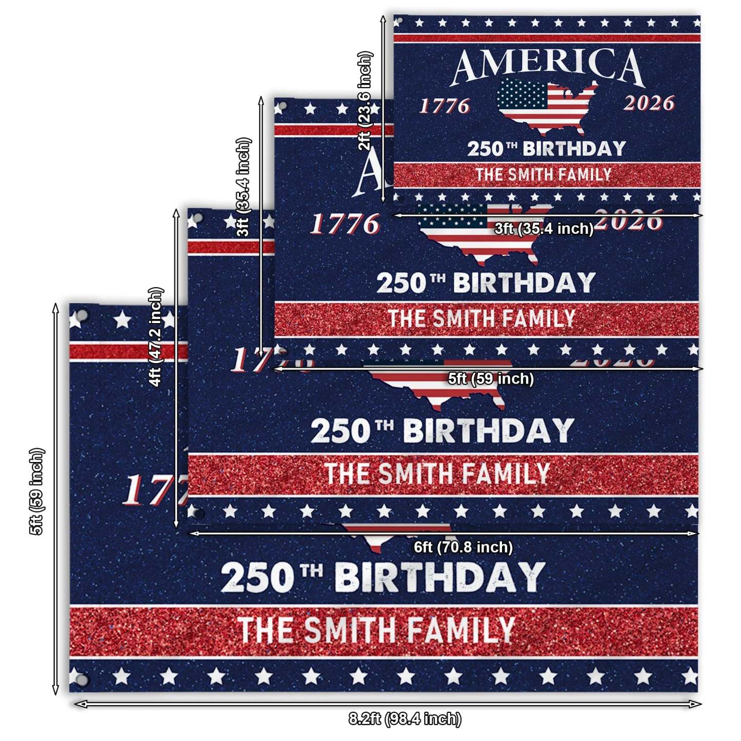 Personalized We The People Statue of Liberty House Flag America 250