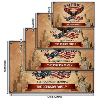 Personalized Vintage Patriotic Semiquincentennial House Flag