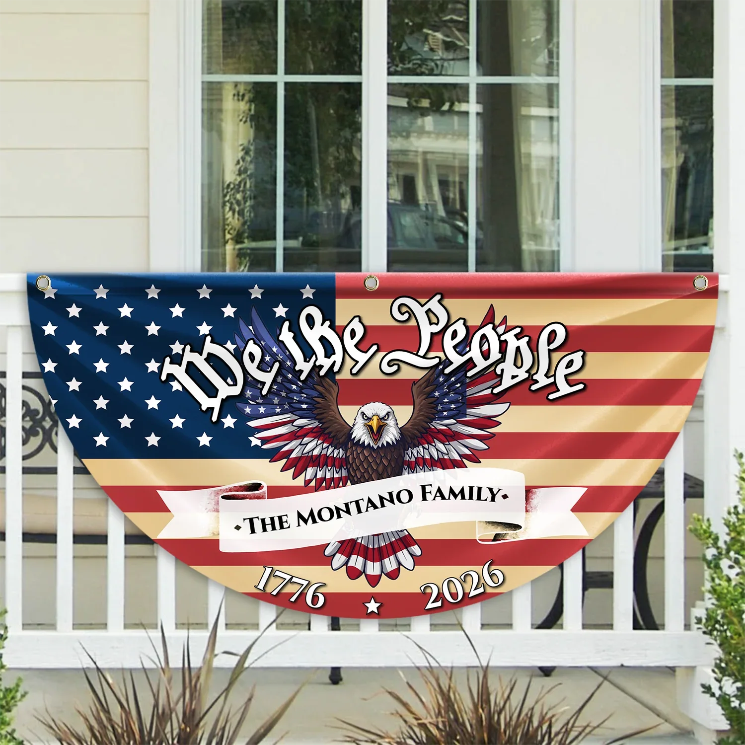 Personalized We The People Eagle Patriotic Fan Flag