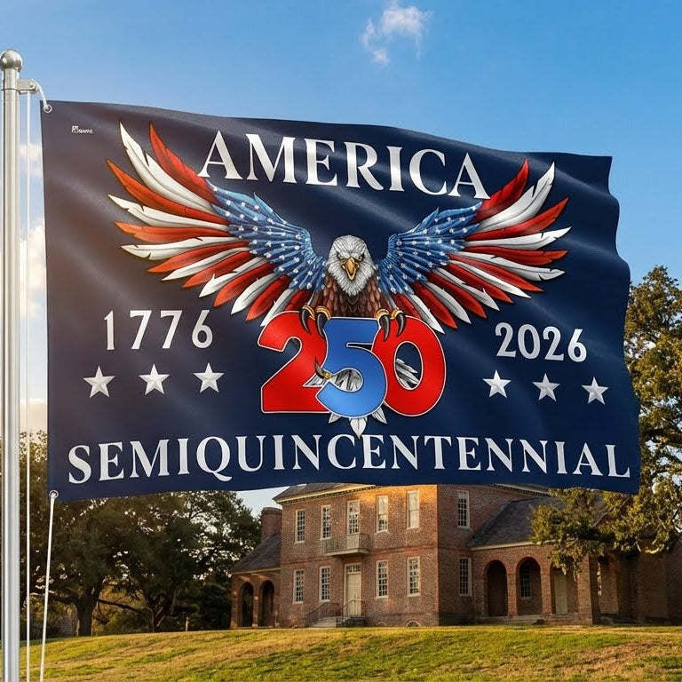 Flagwix American Flag - America 250th Anniversary Semiquincentennial Eagle Grommet Flag