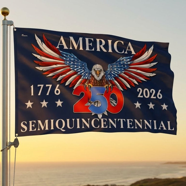 Flagwix American Flag - America 250th Anniversary Semiquincentennial Eagle Grommet Flag