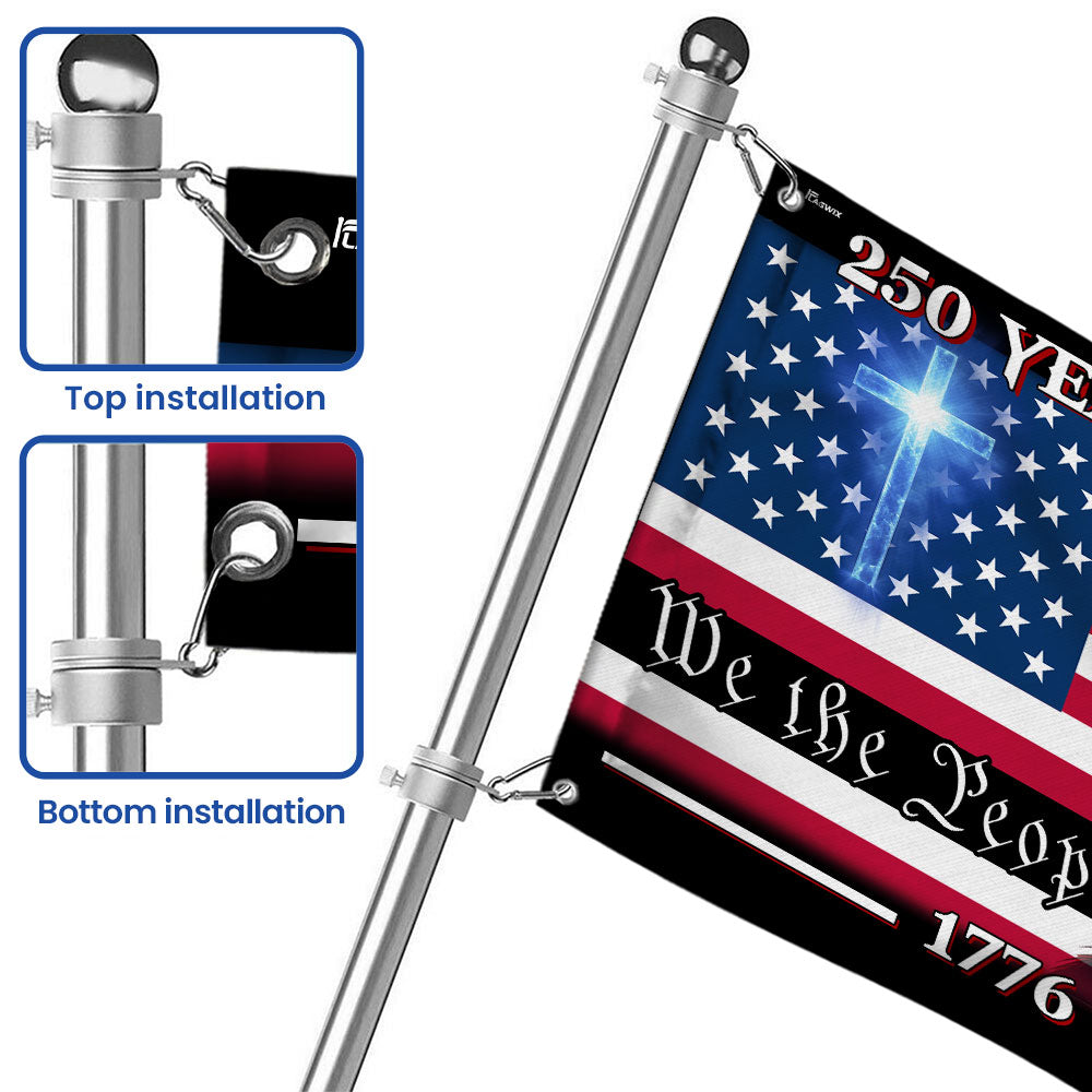 Patriotic 250 Years of Blessing, We The People 1776 2026 American Flag