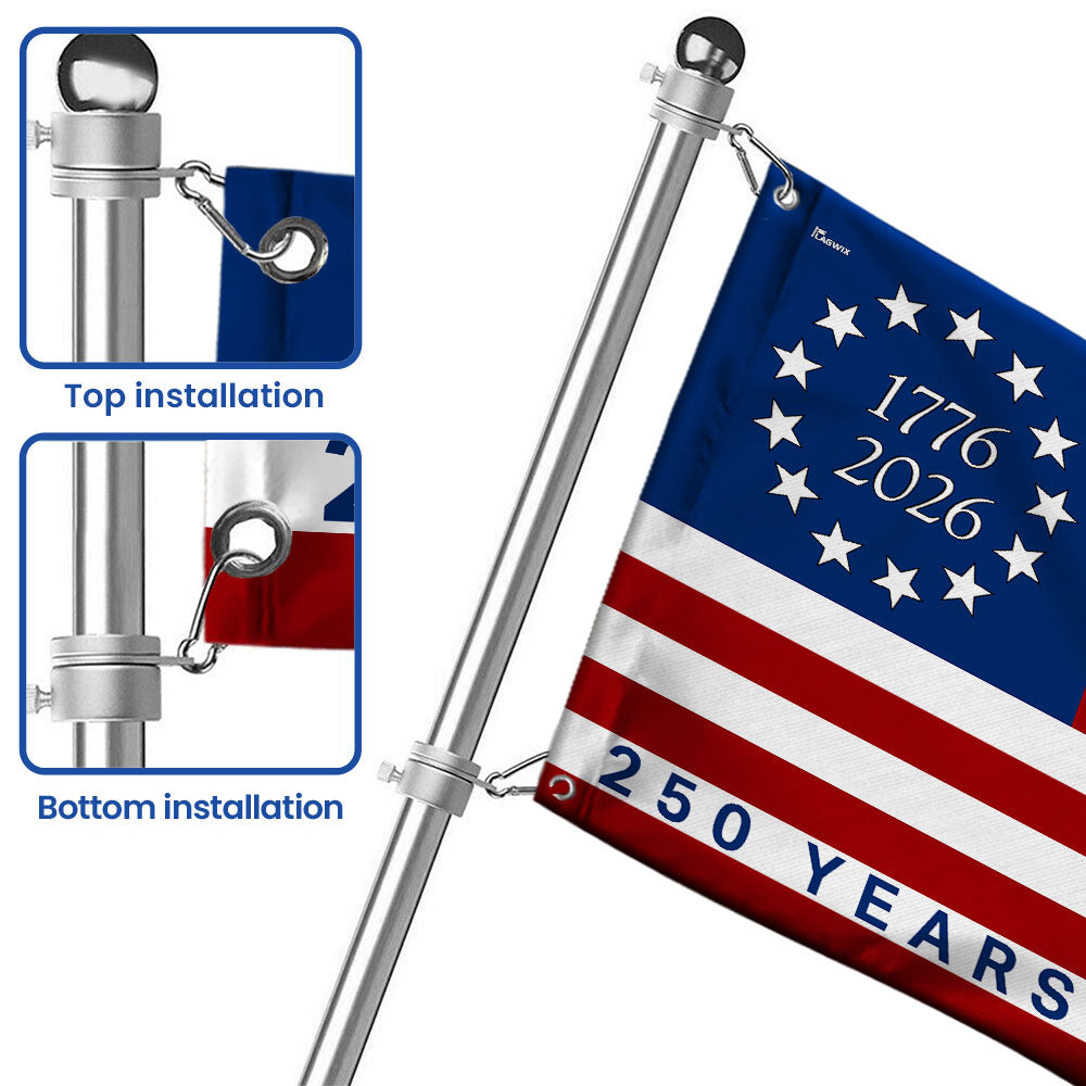 250 Years of Freedom American Patriot Flag, Betsy Ross 1776 2026 Flag