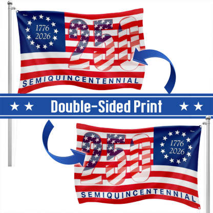 America 250th Anniversary United States Semiquincentennial 1776 2026 Patriotic Grommet Flag