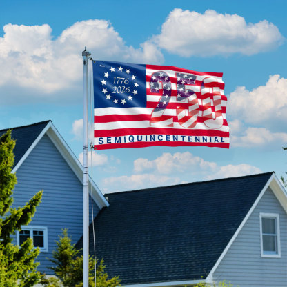 America 250th Anniversary United States Semiquincentennial 1776 2026 Patriotic Grommet Flag