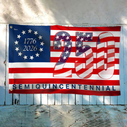 America 250th Anniversary United States Semiquincentennial 1776 2026 Patriotic Grommet Flag