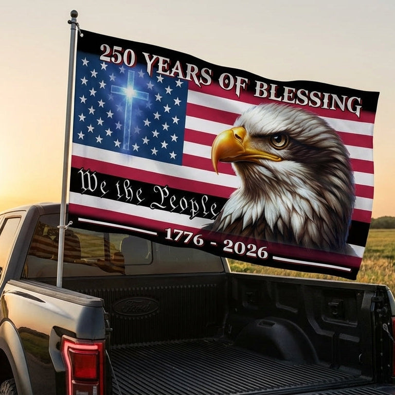 Patriotic 250 Years of Blessing, We The People 1776 2026 American Flag
