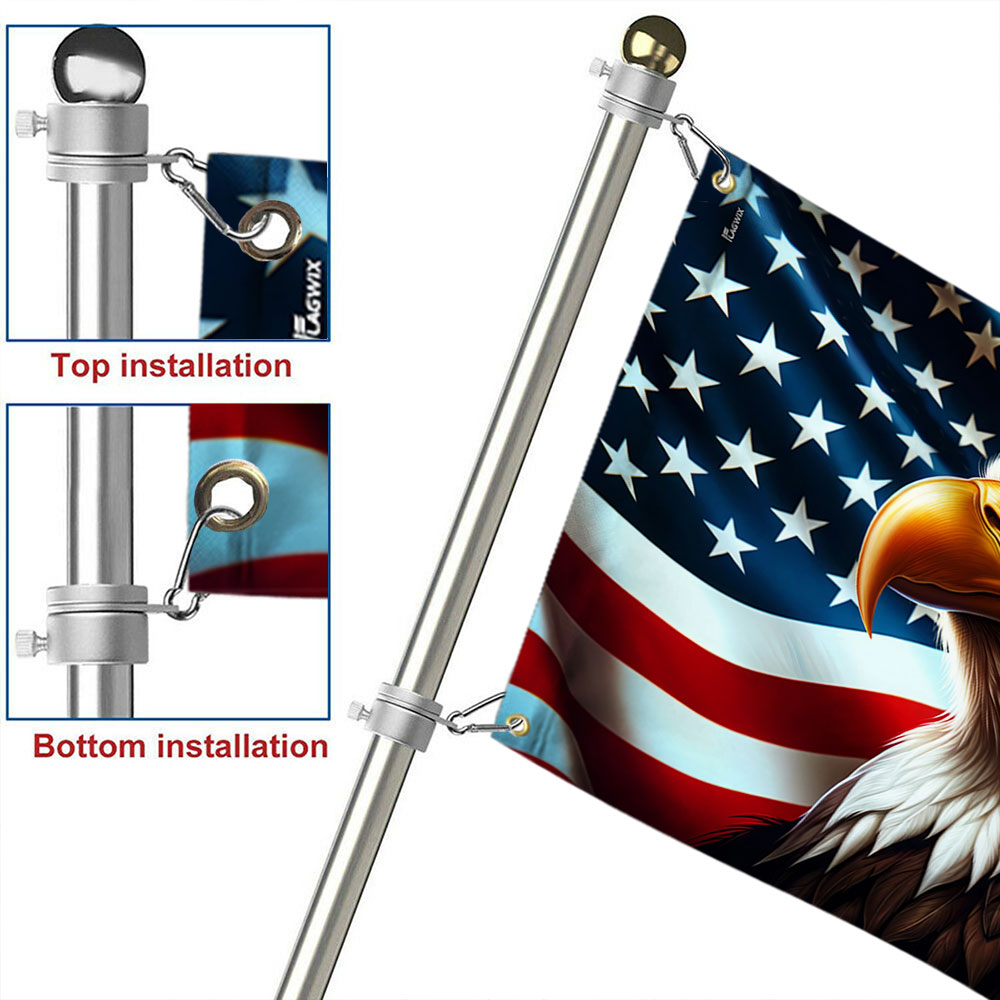 American Flag, Patriotic Eagle American Grommet Flag