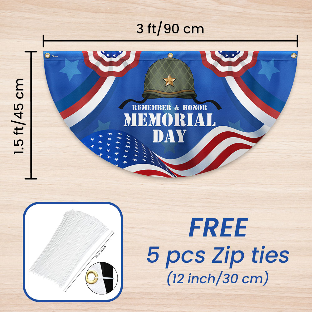 Veterans Day Memorial Day American Non Pleated Fan Flag