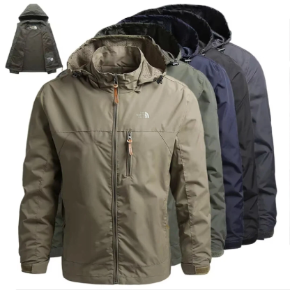 Thqdfe Norqdfth Faqdfce Men Waterproof Jackets Casual Hooded Windbreaker Field Camping Fishing Coat Outerwear Baseball Hiking Jacket Man Clothing