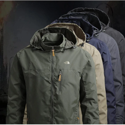 Thqdfe Norqdfth Faqdfce Men Waterproof Jackets Casual Hooded Windbreaker Field Camping Fishing Coat Outerwear Baseball Hiking Jacket Man Clothing