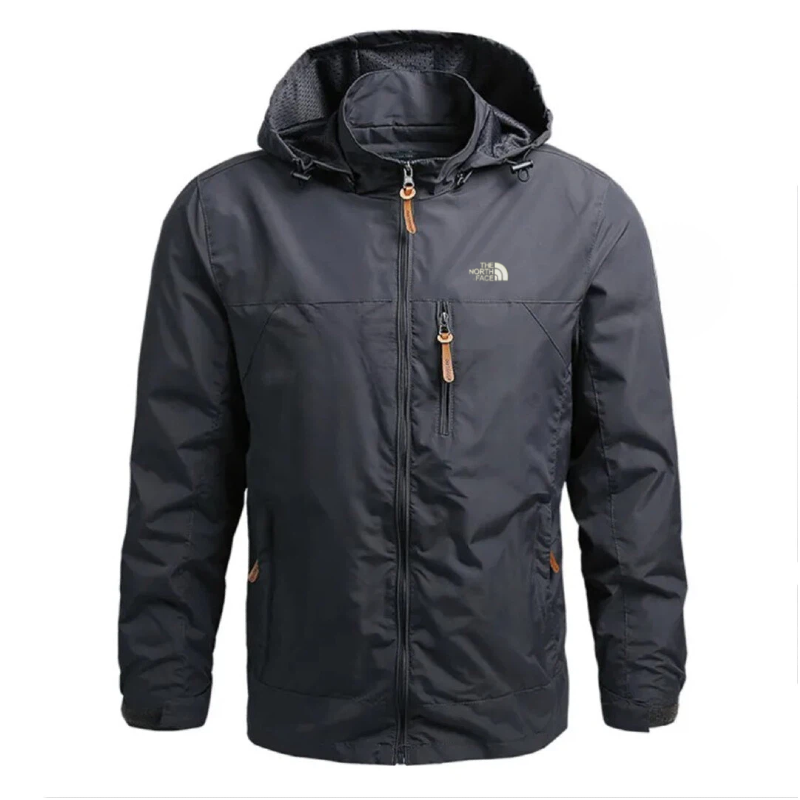 Thqdfe Norqdfth Faqdfce Men Waterproof Jackets Casual Hooded Windbreaker Field Camping Fishing Coat Outerwear Baseball Hiking Jacket