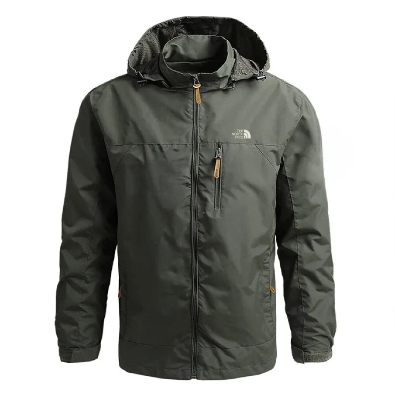 Thqdfe Norqdfth Faqdfce Men Waterproof Jackets Casual Hooded Windbreaker Field Camping Fishing Coat Outerwear Baseball Hiking Jacket
