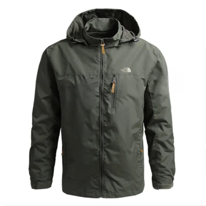 Thqdfe Norqdfth Faqdfce Men Waterproof Jackets Casual Hooded Windbreaker Field Camping Fishing Coat Outerwear Baseball Hiking Jacket