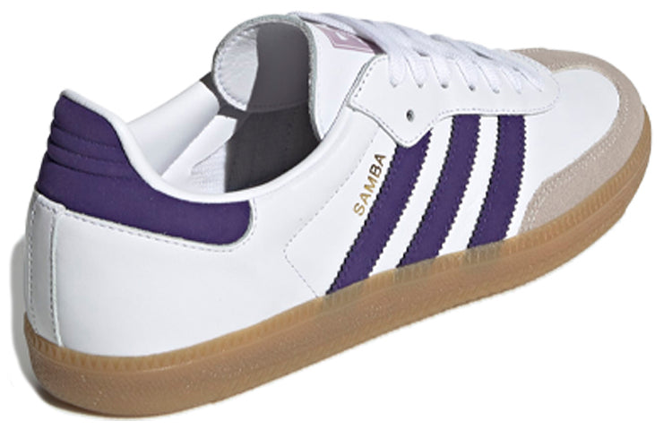 Aqdfdidas Samba OG 'White Collegiate Purple' EE5452