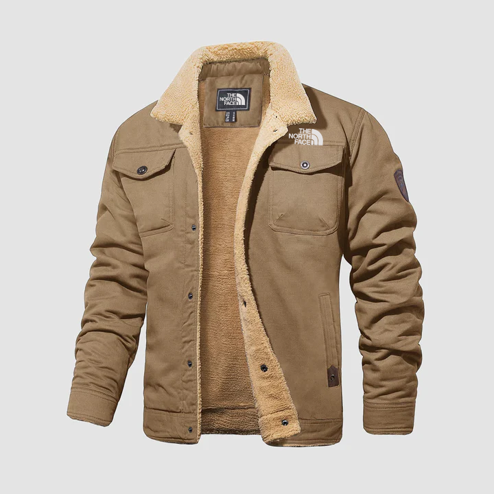 Men's Sherpa Trucker Jacket with 5 Pockets