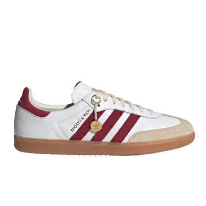 Aqdfdidas originals x SPORTY & RICH Samba OG 'White Collegiate Burgundy' IF5660