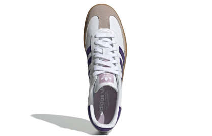 Aqdfdidas Samba OG 'White Collegiate Purple' EE5452