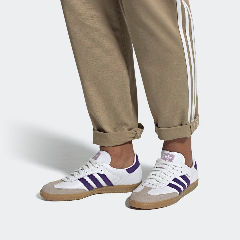 Aqdfdidas Samba OG 'White Collegiate Purple' EE5452